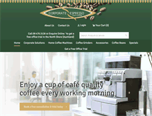 Tablet Screenshot of corpespresso.co.nz